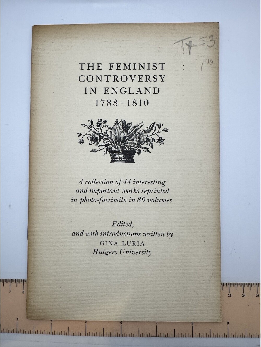 The Feminist Controversy In England 1788-1810
